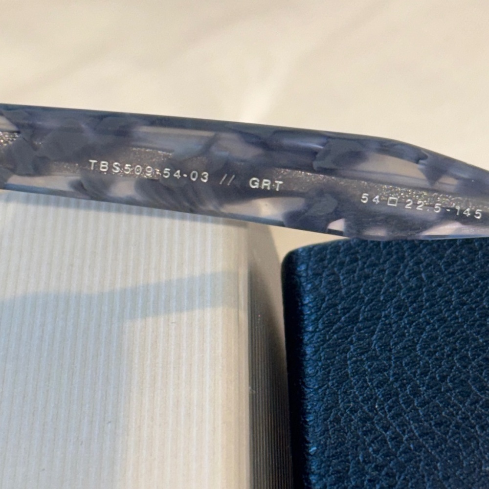 THOM BROWNE | Round Gray Tortoise Acetate Silver Mirror Lens Sunglasses | 54 mm - Picture 12 of 16